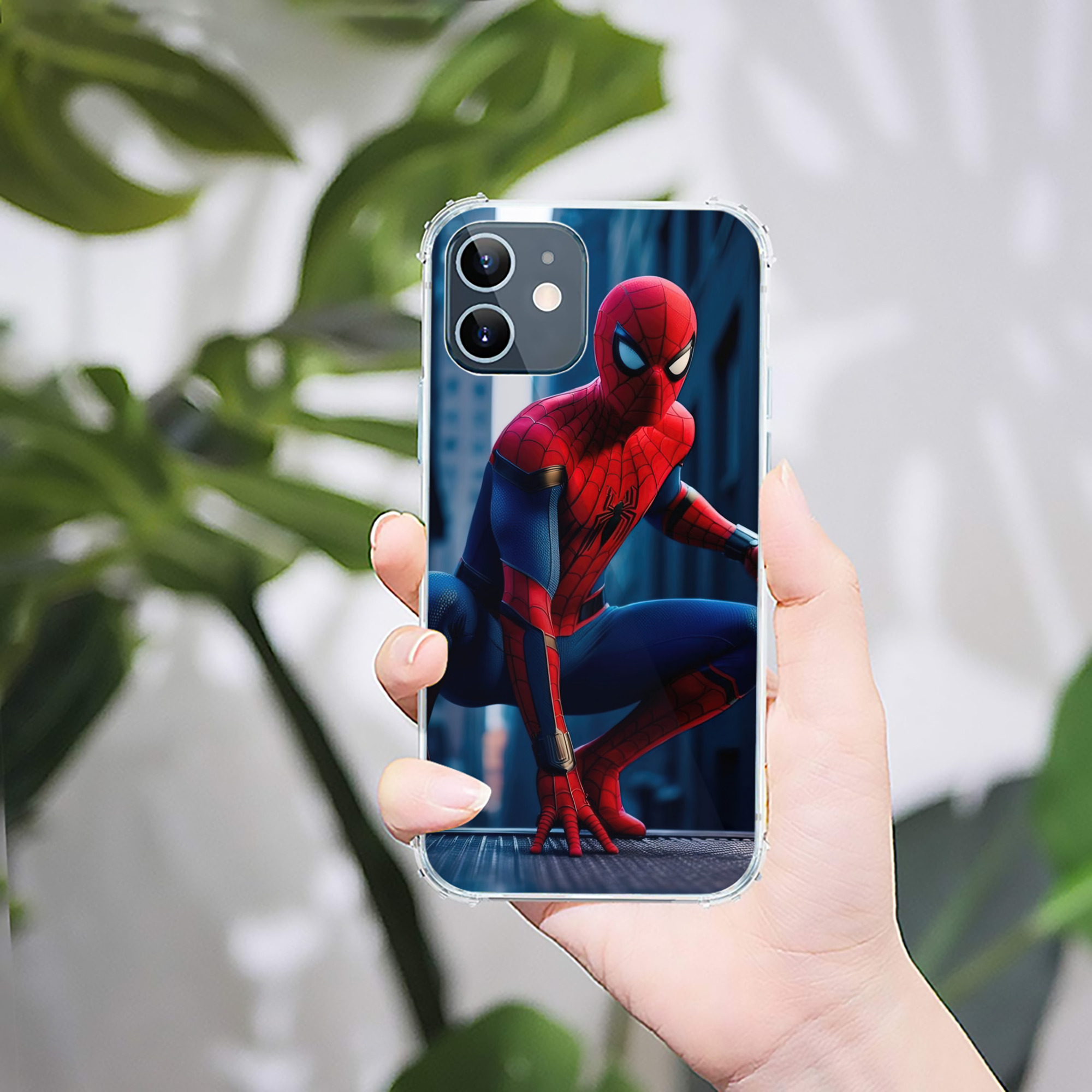 （画像用） Spider Man スパイダーマン 【iPhone 12シリーズ対応】透明スマホケース（クリアソフトケース）